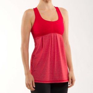 Lululemon Tank REd RAcerback 6 Draw String